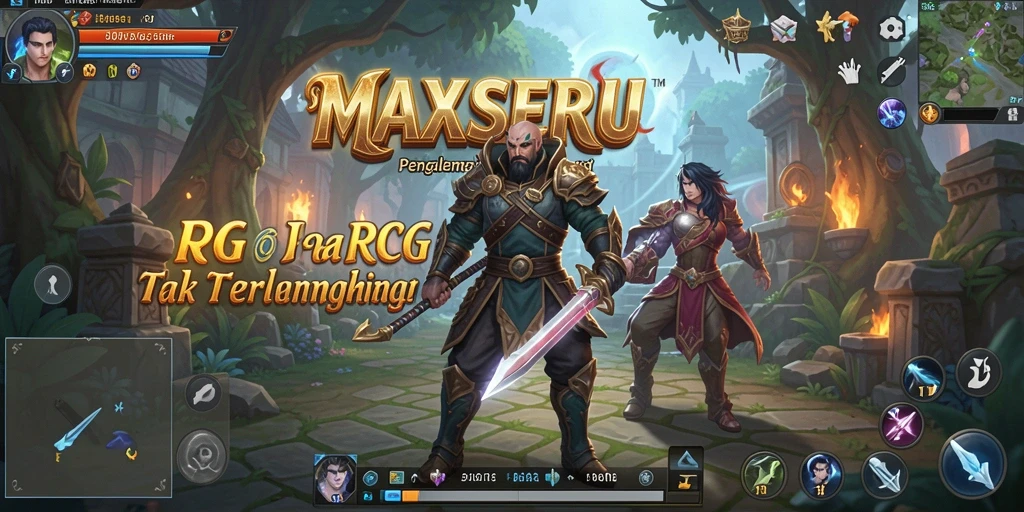 Screenshot gameplay MAXSERU menampilkan pertarungan seru dan grafis brilian.