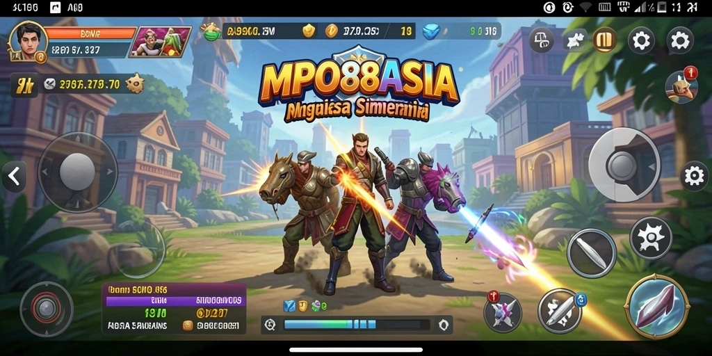 Tampilan gameplay MPO88ASIA yang menampilkan interaksi karakter dalam dunia simulasi.