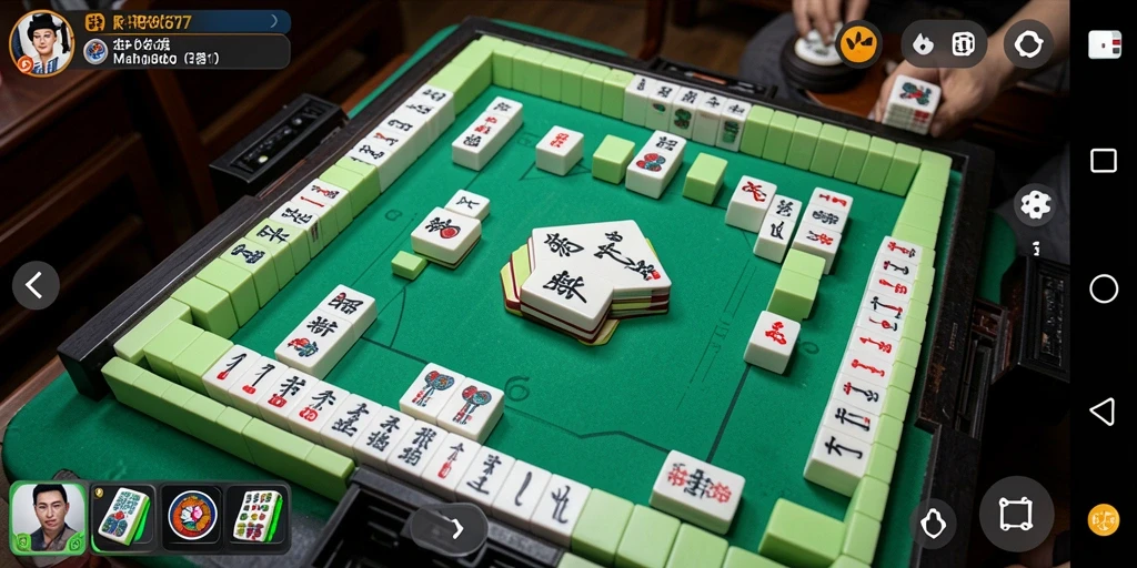 Screenshot gameplay RP6677 yang menunjukkan tantangan Mahjong yang menarik.