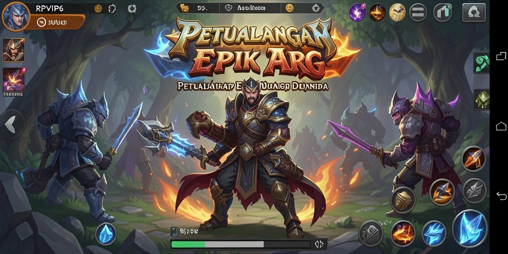 Tangkapan layar menampilkan pertarungan epik dalam RPVIP6.