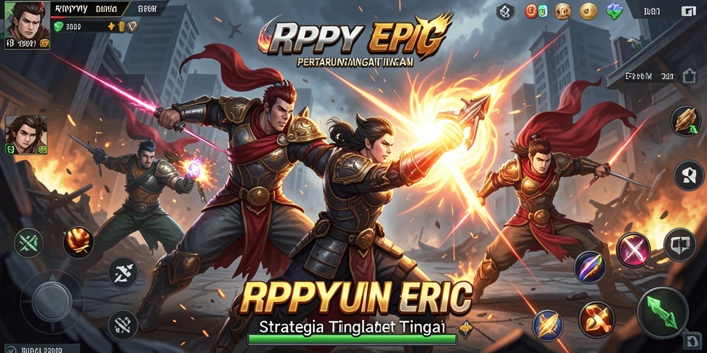 Tampilan gameplay RPYYY dengan aksi pertarungan yang dinamis.